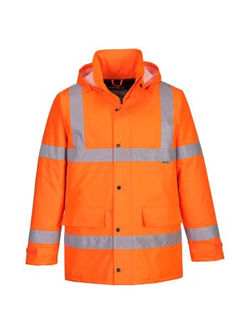 Hi-Vis Winter Traffic Jacket , 4XL, R, Orange