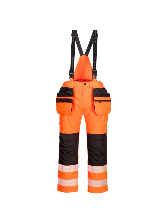 PW3 Hi-Vis Rain Trousers, L, R, Orange/Black